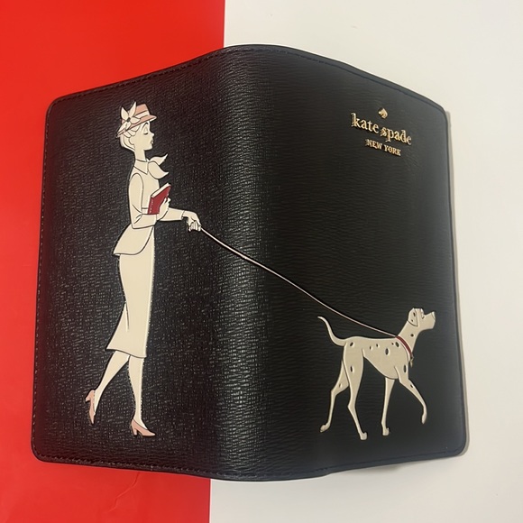 ♠️ kate spade Disney X 101 Dalmatians Dog Saffiano Passport Holder Case - Picture 12 of 14